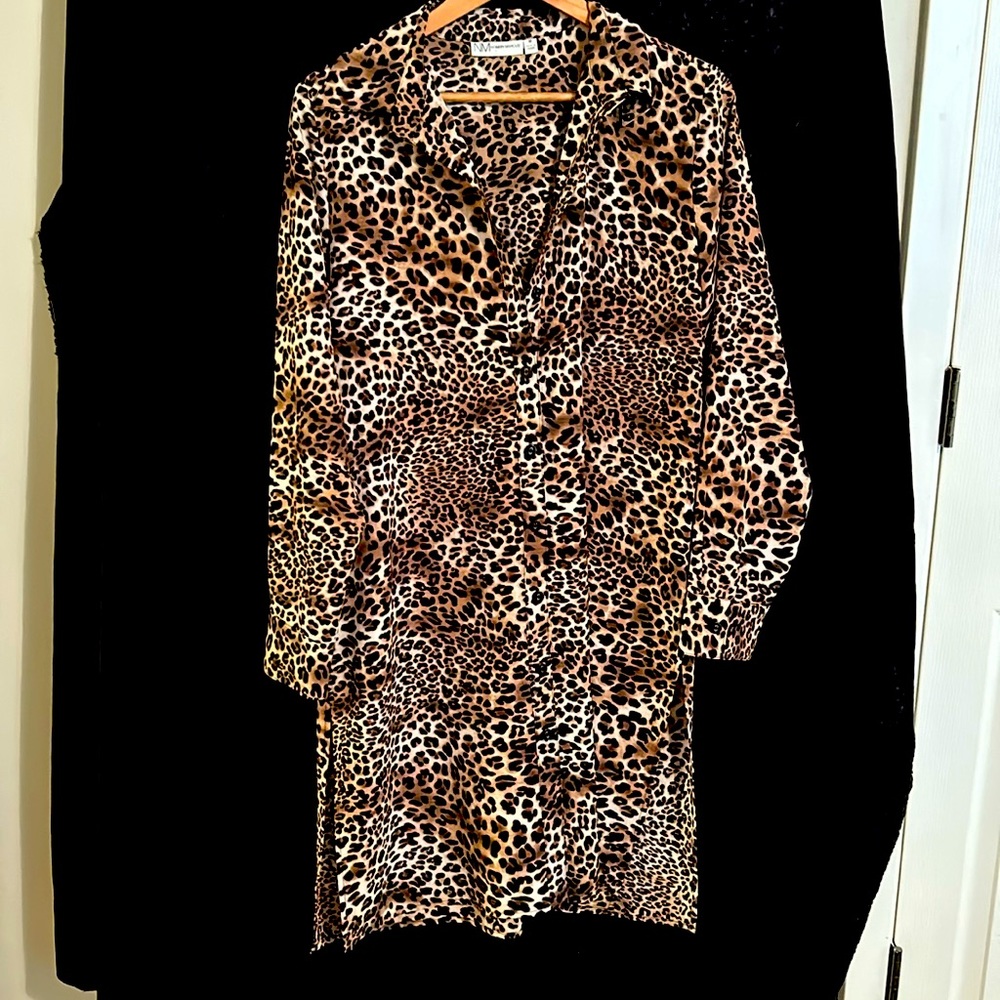Neiman Marcus animal print tunic/shirtdress